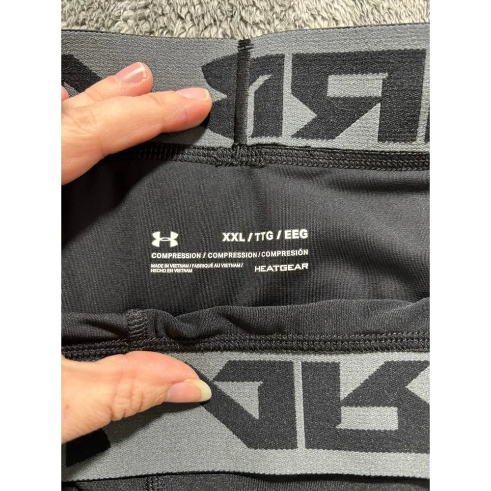 Under Armour HeatGear Compression Tights Mens XXL Black Athletic Leggings‎ Gym